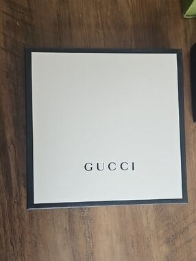 Gucci White Box with Black Logo and Border